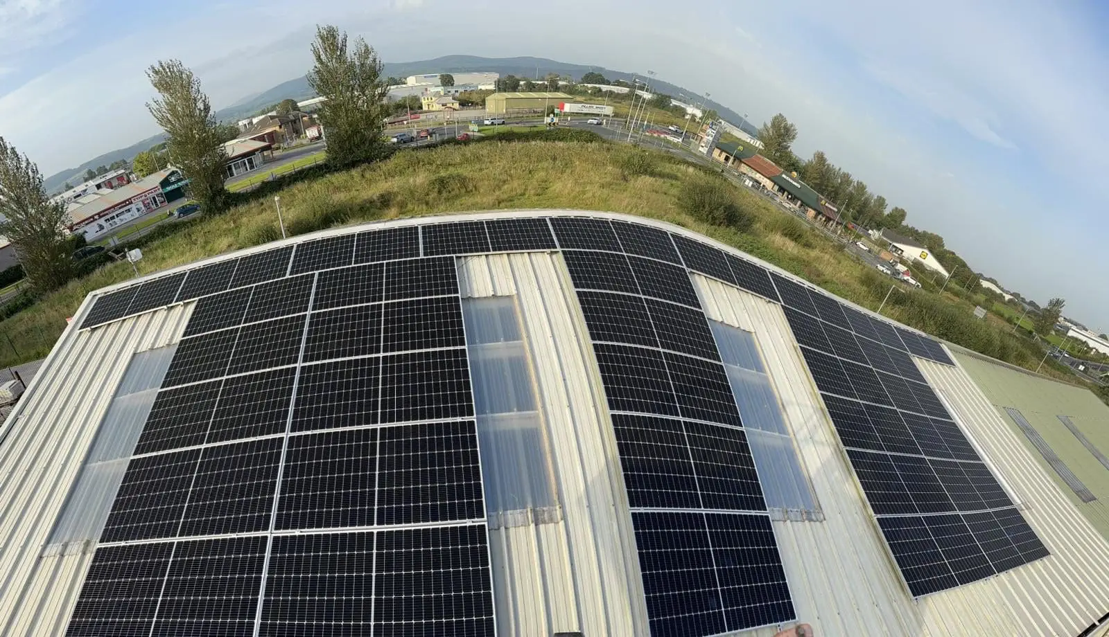 15kW Glass to Glass Solar Panel installed for Phelan Hardwar in Dungarvan